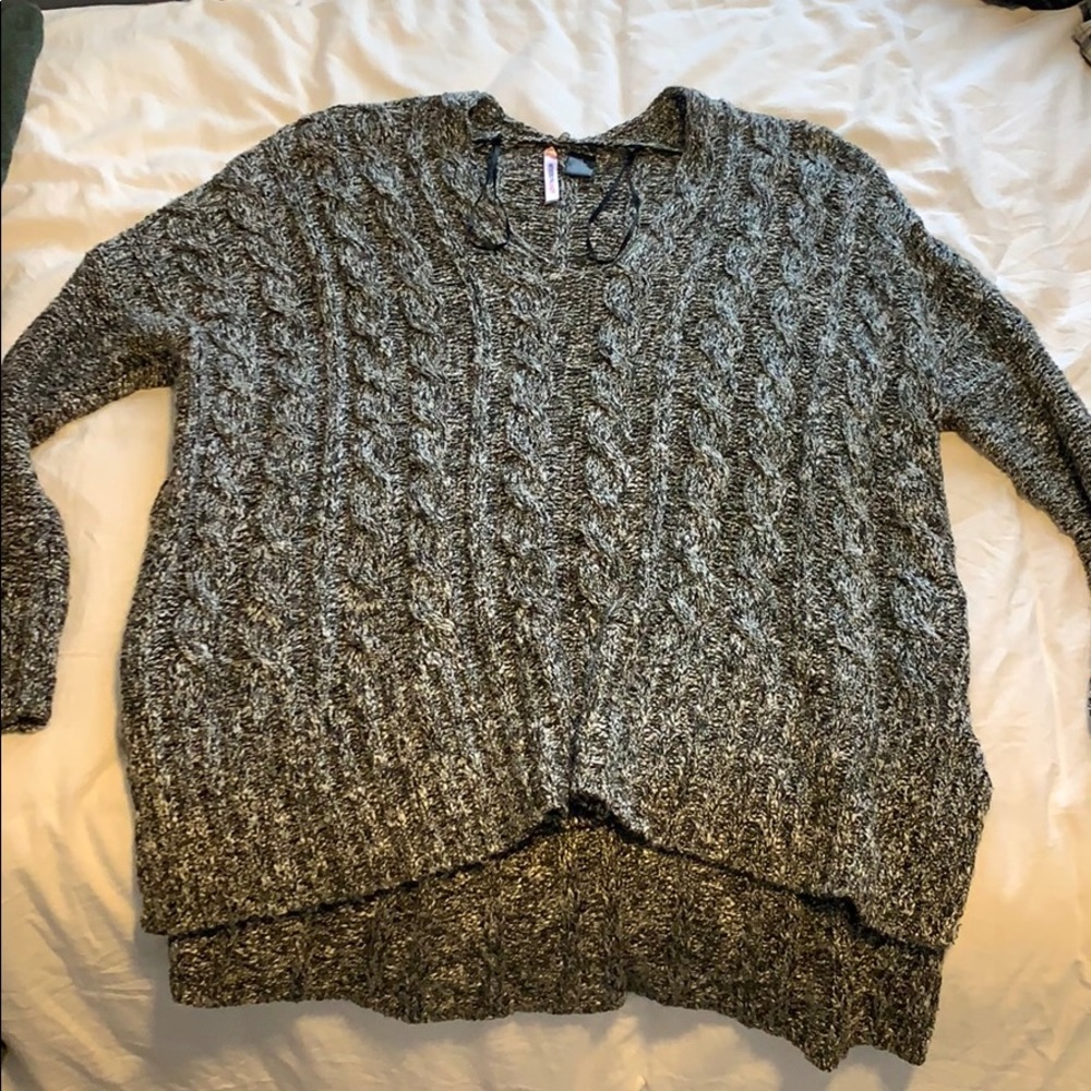 Black and white sweater